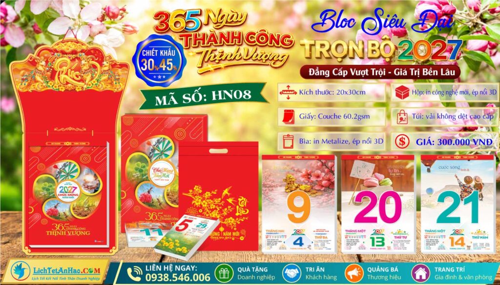 Bloc Siêu Đại | MS: HN08 - 365 Ngày Thành Công Thịnh Vượng