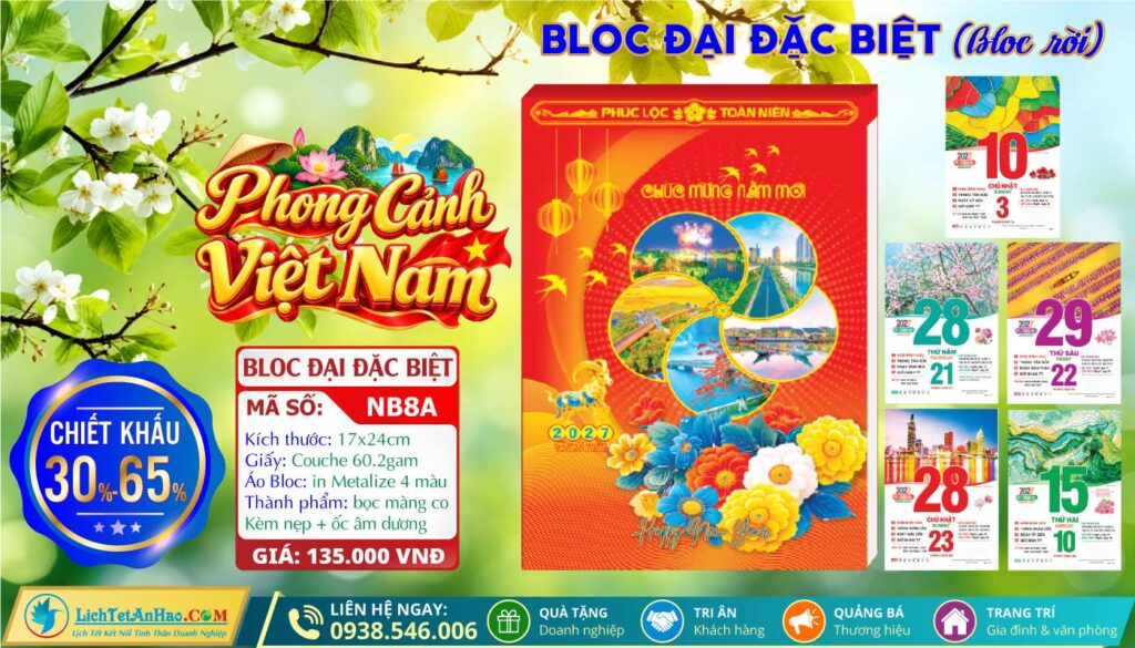 Bloc Rời (17x24cm) - NB8A - Phong Cảnh Việt Nam