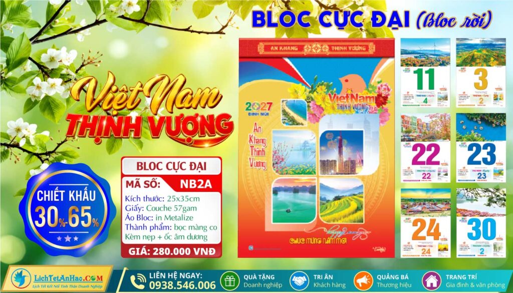 Bloc Rời (25x35cm) - NB2A - Việt Nam Thịnh Vượng