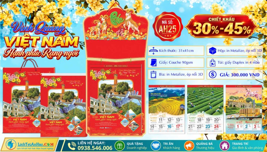 Lịch 52 Tuần - AH25 - Vinh Quang Việt Nam Hạnh Phúc Rạng Ngời