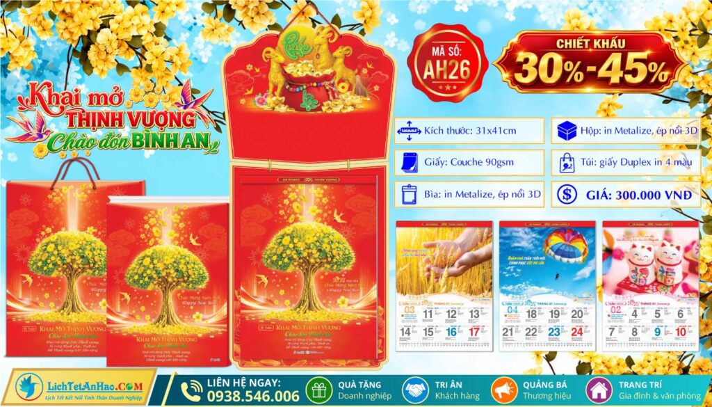 Lịch 52 Tuần - AH26 - Khai Mở Thịnh Vượng Chào Đón Bình An