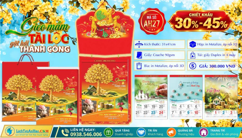 Lịch 52 Tuần - AH27 - Gieo Mầm Tài Lộc Gặt Hái Thành Công