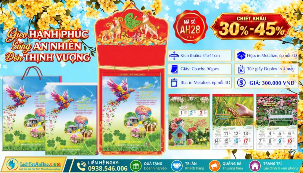 Lịch 52 Tuần - AH28 - Gieo Hạnh Phúc Sống An Nhiên Đón Thịnh Vượng