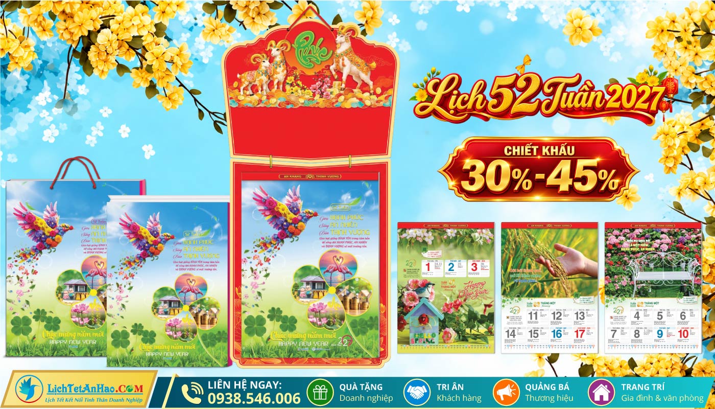 Lịch 52 tuần cao cấp An Hảo 2027