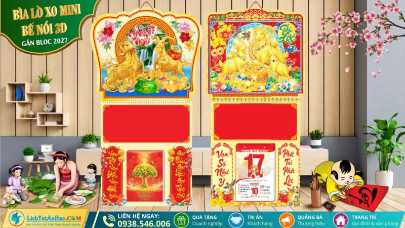 Bìa Lò Xo Mini Bế Nổi 3D