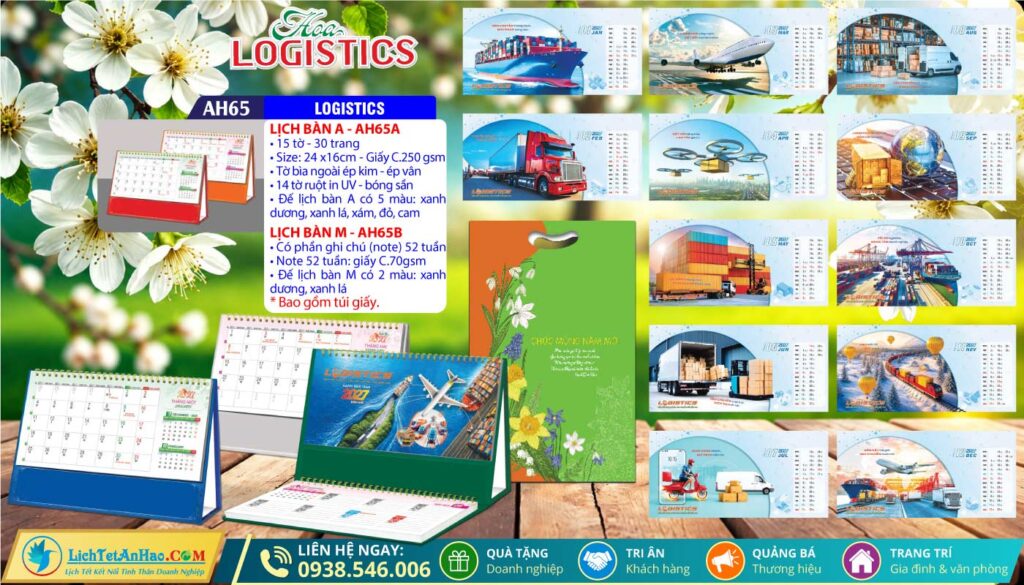 Lịch Để Bàn A & M (24x16cm) - AH65 - Logistics