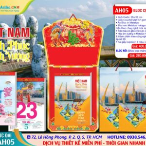 Bloc Cực Đại (25x35cm) - AH05 - Việt Nam Hạnh Phúc Thịnh Vượng - Sản Phẩm